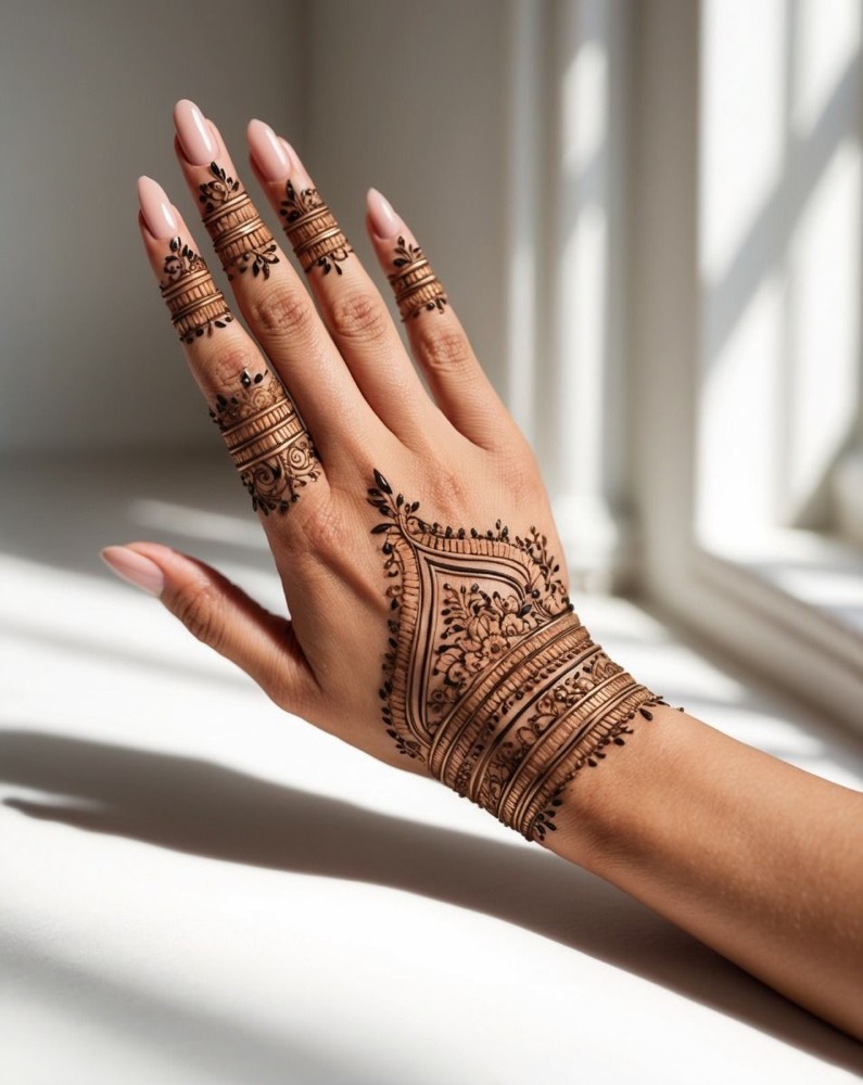 A light, quick design on the back of a hand
